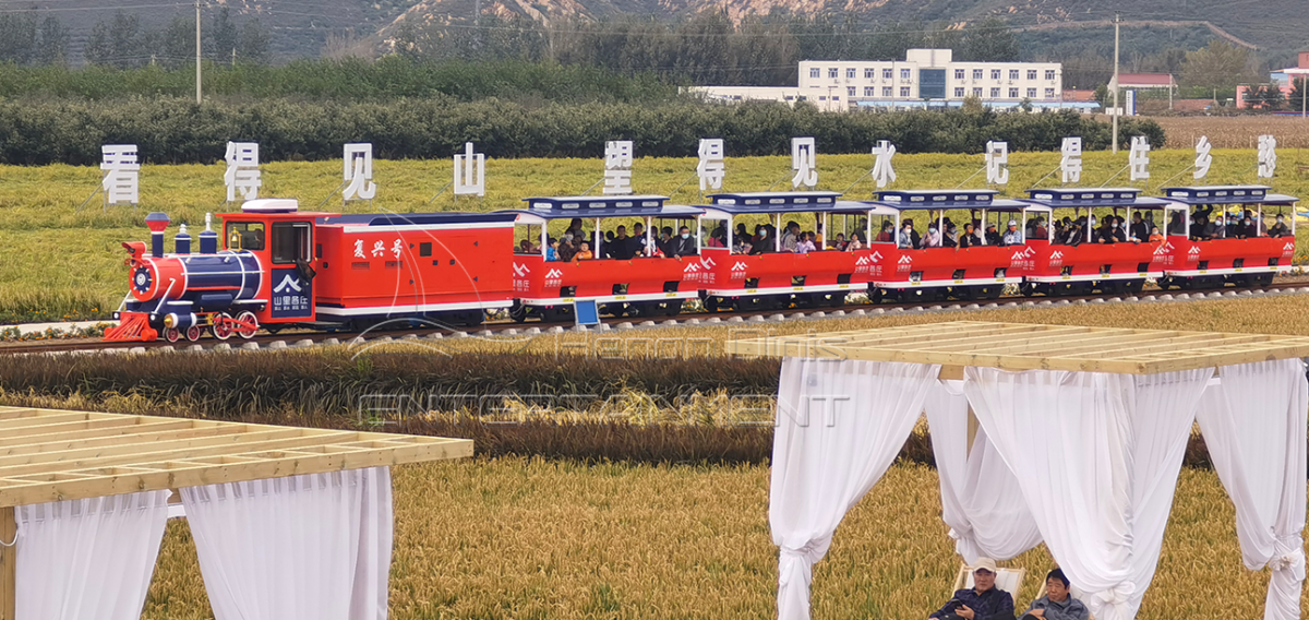 Nuevo tren turístico antiguo de vía para 96 personas